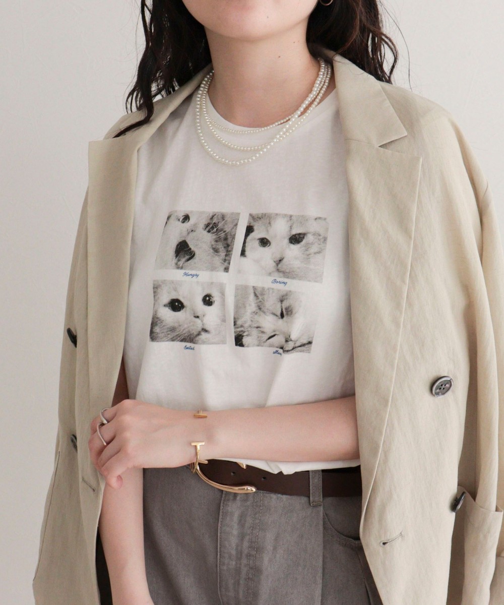 刺しゅう入りCAT PHOTO Tシャツ