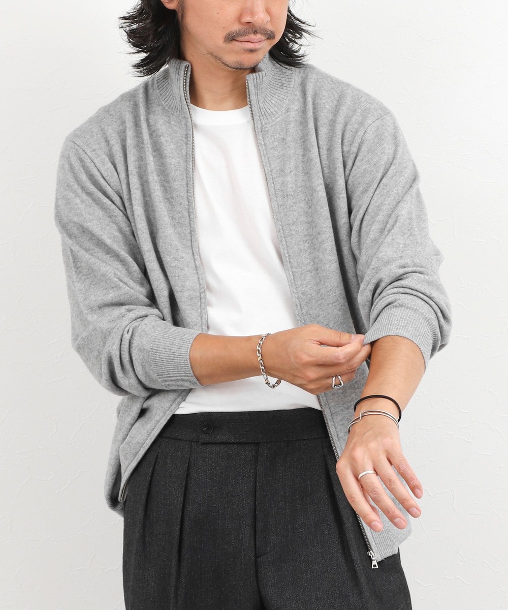 ウールカシミヤ スタンドジップニット 26AW