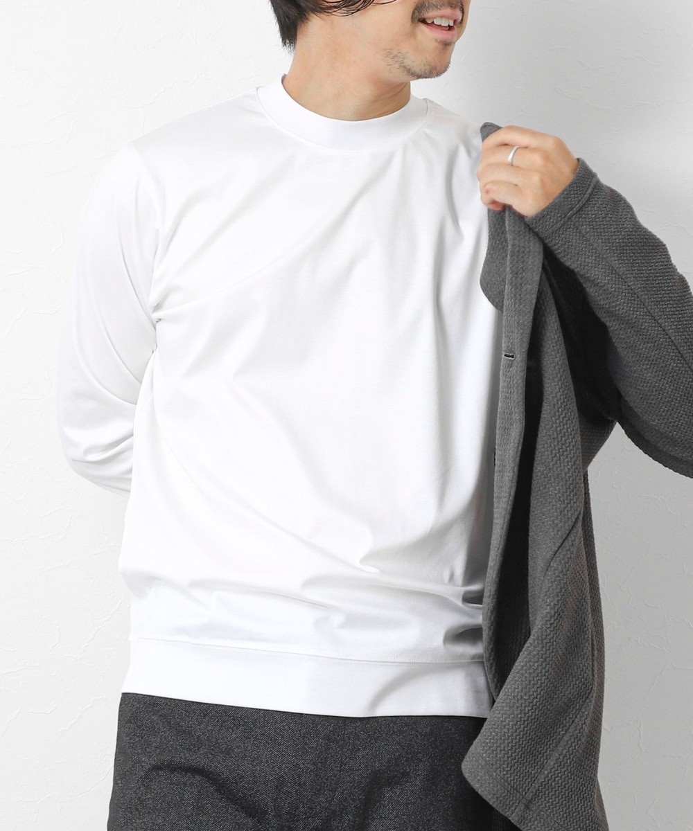 《ビジカジ対応》シルケットスムース クルーネック ドレスロンT 26AW
