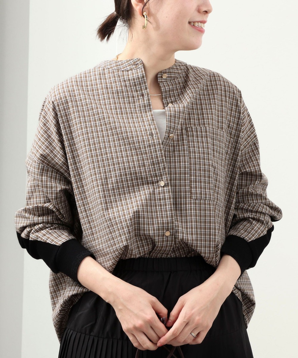 配色ラインバンドカラーシャツ