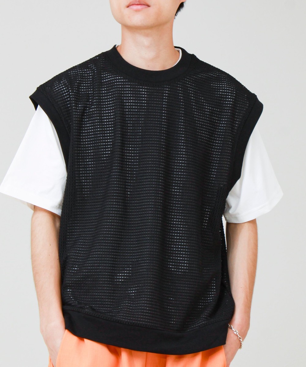 【2点セット】メッシュベスト アンサンブルTEE