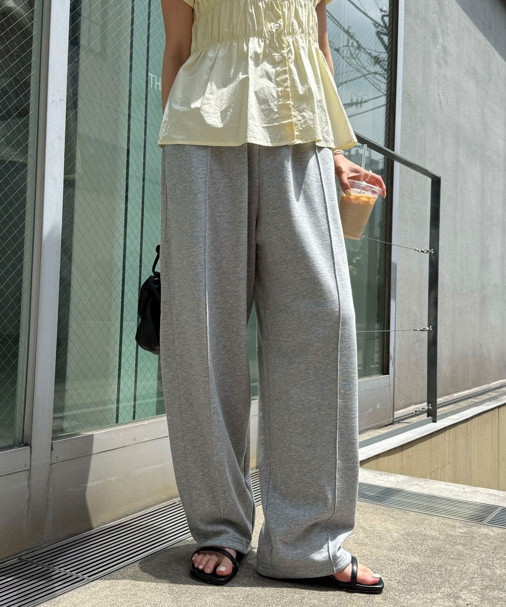 接触冷感カーブスウェットパンツ