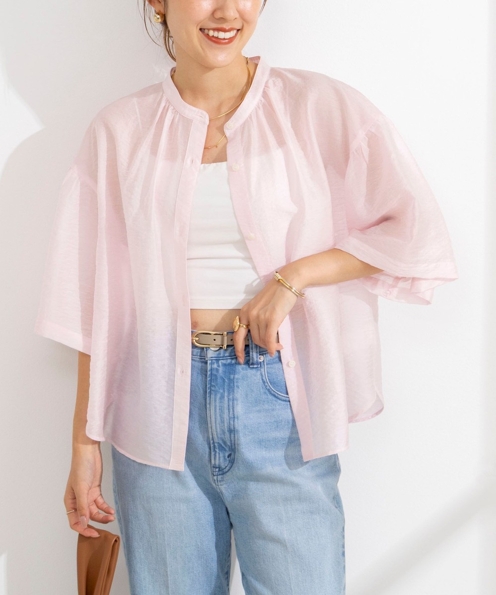 ウォッシャブル袖2ＷAYシアーブラウス