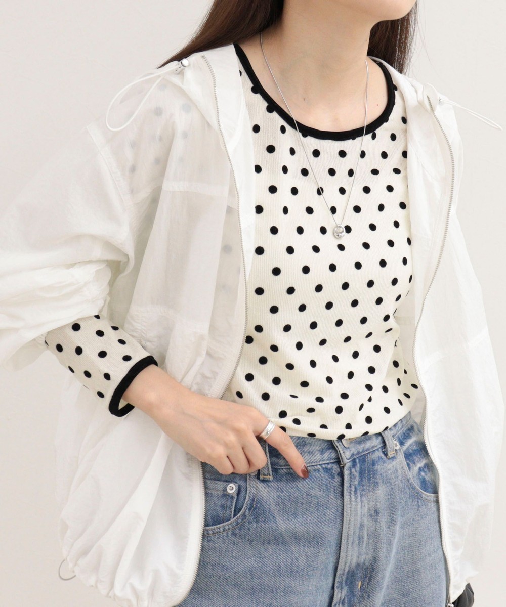 チュールドットロンＴシャツ
