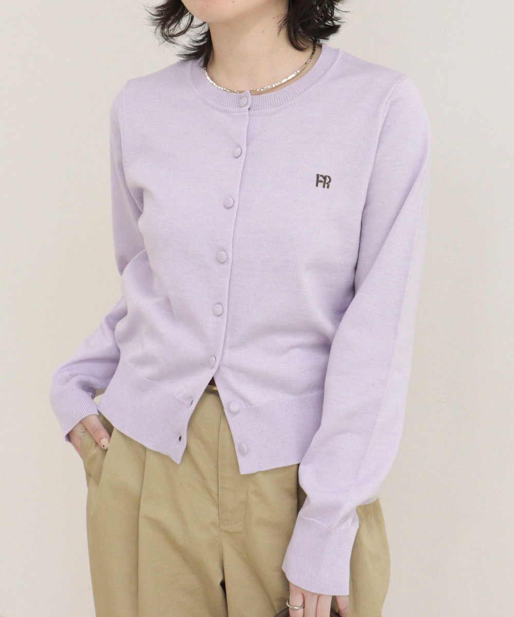 FR刺しゅうBASIC天竺カーディガン
