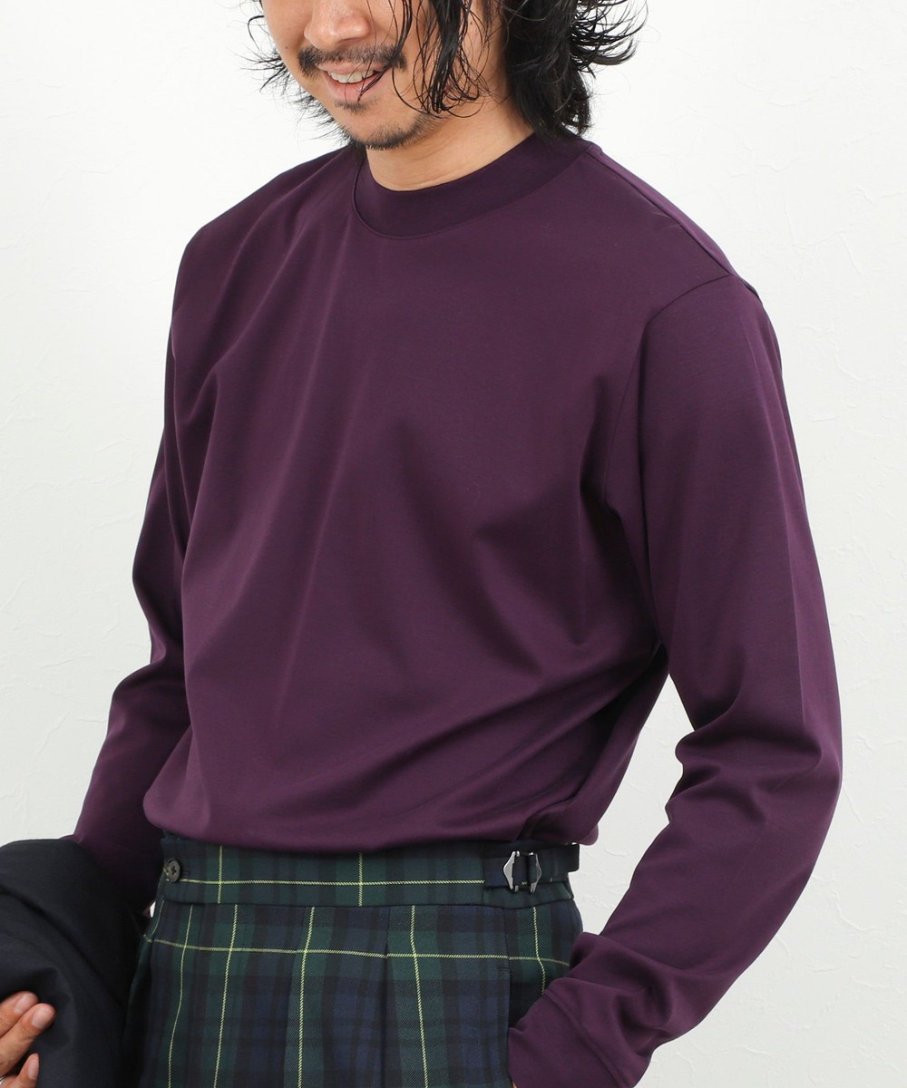 《ビジカジ対応》シルケットスムース クルーネック ドレスロンT 26AW