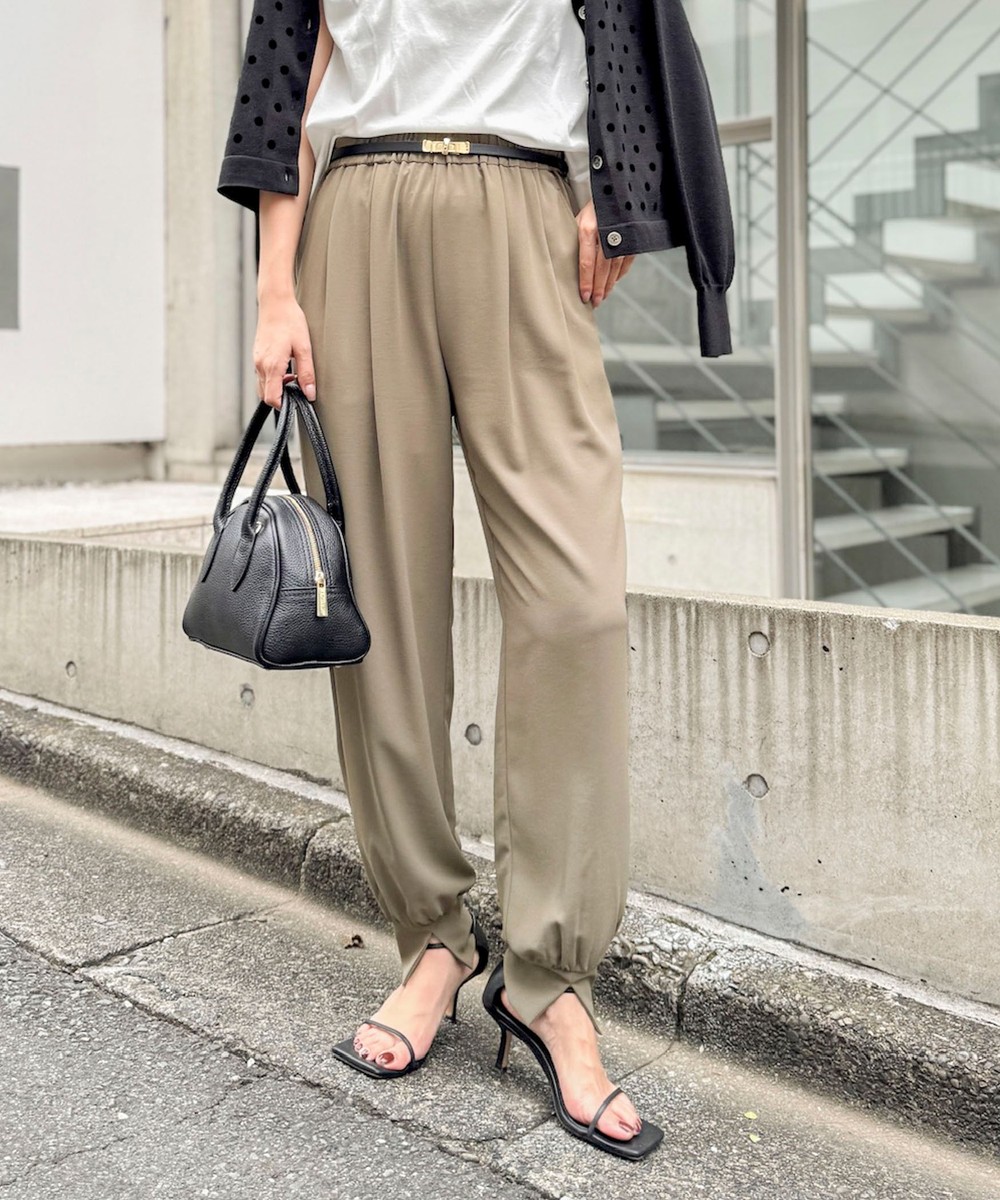【WEB&一部店舗限定カラー】《セットアップ対応》ジョーゼットジョガーパンツ