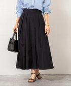 ウォッシャブルタフタタックフレアロングスカート