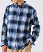 ＜つぶし衿＞U.S.COTTON混 レギュラーカラーチェックネルシャツ