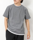 【#】LINKS モザイク柄 レイヤードTee