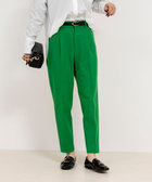 ウォッシャブル裏起毛タックスリムパンツ