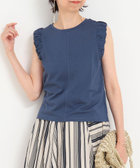 《接触冷感》ギャザーショルダーノースリーブプルオーバー