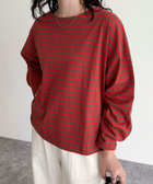 ボーダーハートパッチプルオーバー