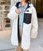 ◇【WEB限定】【TAION/タイオン】別注ボア×ダウンフードコート(リバーシブル)