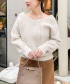 ヘアリー2WAYプルオーバーニット