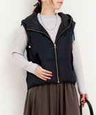 中綿×ニットフードベスト