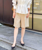 《セットアップ対応》ウォッシャブルウール調ストレッチハーフパンツ