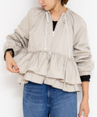 【MARILYN MOON/マリリーンムーン】スパイラルタフタラッフルブルゾン