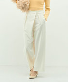 ウォッシャブルピーチツイルラップワイドパンツ