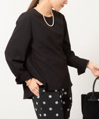 《セットアップ対応》ウォッシャブルストレッチギャババックフレアブラウス