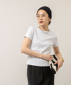 【MAQWEL/マクウェル】ウォッシャブルCOTTON RIB 半袖Tシャツ