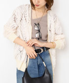 手洗い可能》チュール刺繍ZIPカーディガン（6-0037-1-02-060）｜Rie