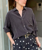 ［WEB限定 SPECIAL PRICE！］《セットアップ対応》ウォッシャブルシルキーキュプラドレープシャツ