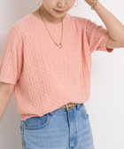 《手洗い可能》《アンサンブル対応》モールヤーンミニケーブルプルオーバーニット