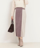 Ｗフェイスフェイクスエードナロースカート