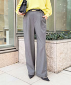 ウォッシャブル裏起毛イージーワイドパンツ