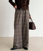 【低身長サイズ34有り】ウールライクイージーセミワイドパンツ