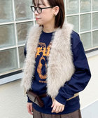 フェイクファー切替ジレ