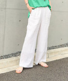 【#】【WEB STAFF恵☆別注カラーあり】《セットアップ対応》リネンセミワイドパンツ