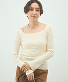 【WEB限定カラーあり】総針スクエアネックプルオーバー