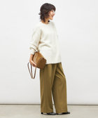 カシミヤ混ヘアリークルーネックプルオーバー