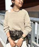 《手洗い可能》ボートネックプルオーバーテープヤーン