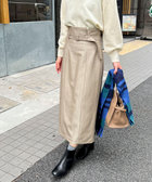 ストライプハイウエストナロースカート