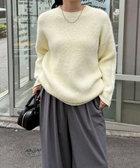ミドル丈片畦ニットプルオーバー