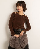 【MAQWEL/マクウェル】ウォッシャブルベロアレイヤードトップス