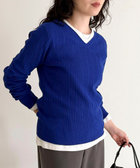 ちびVネックリブニットプルオーバー