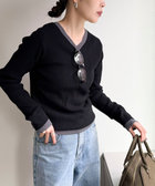 ちびVネックリブニットプルオーバー