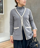 チェーンブレード長めVネックカーディガン