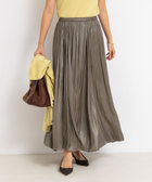 ウォッシャブルレザーサテンギャザースカート