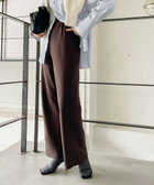 【NOLLEY’S mgr.松葉☆別注サイズ・一部WEB限定カラーアイテム】《セットアップ対応》ウォッシャブルツイルバイヤス美脚パンツ