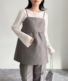 ICB ハンドトゥースジャガード キャミブラウス　42 ICB 【WEB限定】 ハンドトゥースジャガード キャミブラウス