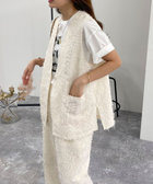 ジャケット ブルゾン フリンジジャガードジレ レディース