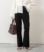 ウォッシャブルカットジョーゼットスリットパンツ