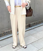 《セットアップ対応》ウォッシャブルジョーゼットタックパンツ