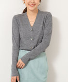 《手洗い可能》16GマレーリブVネックカーディガン