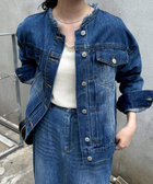 ［WEB限定 SPECIAL PRICE！］ノーカラーコンパクトデニムジャケット